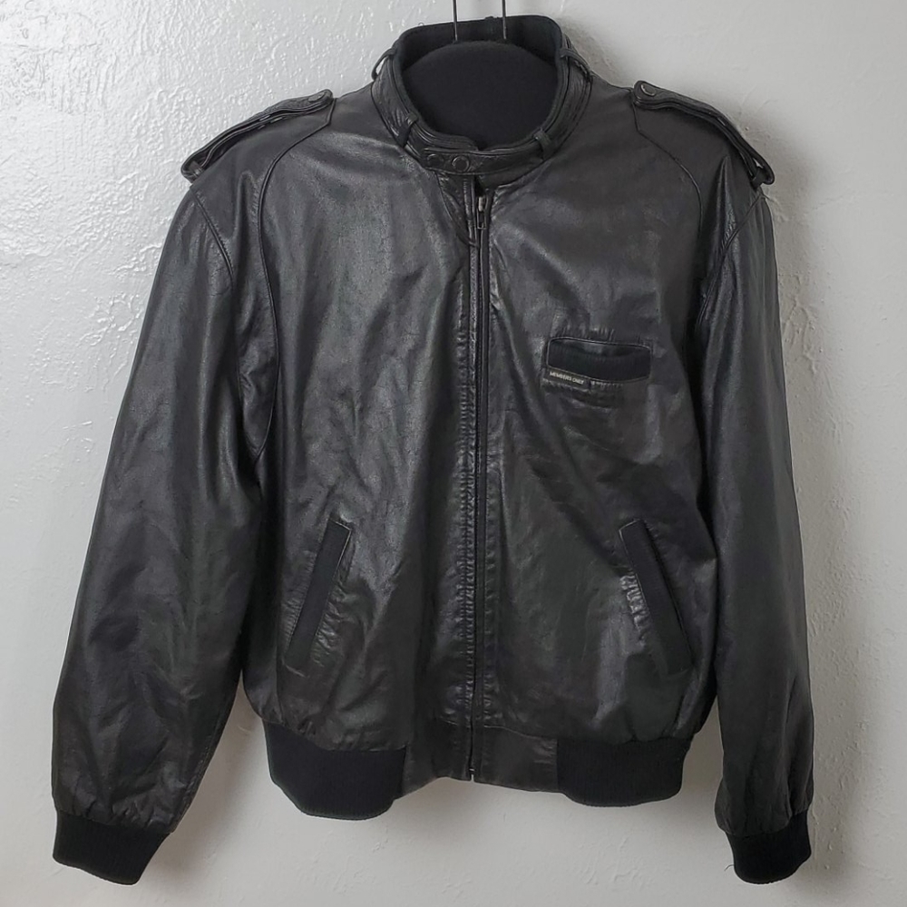 Members Only leather jacket